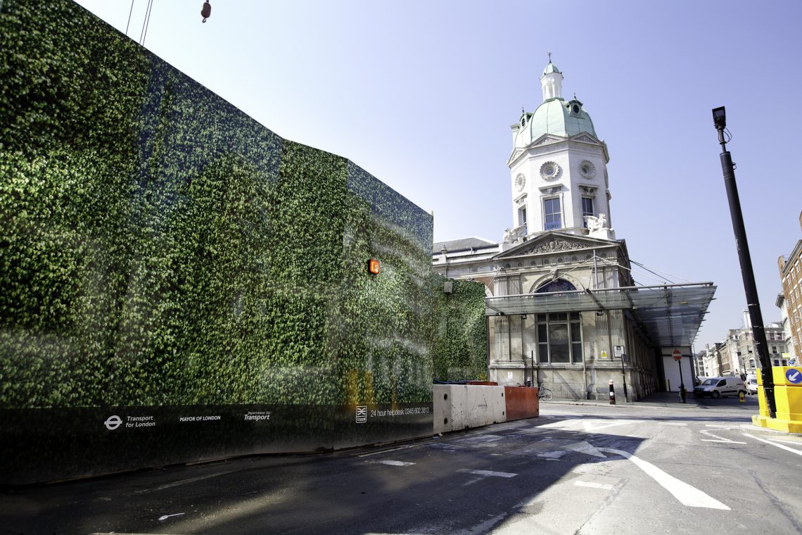 Hoarding graphics at Moorgate London