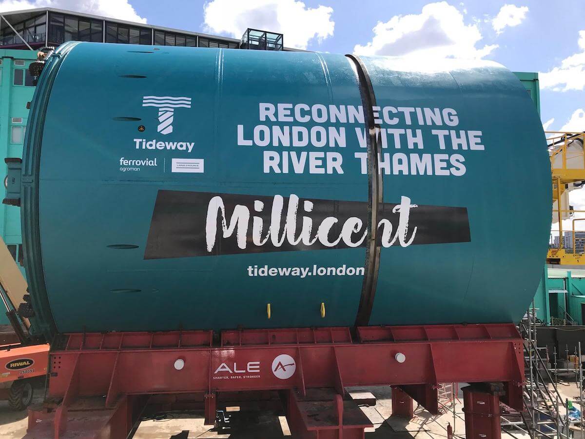 Tideway Tunnel boring machine Millicent