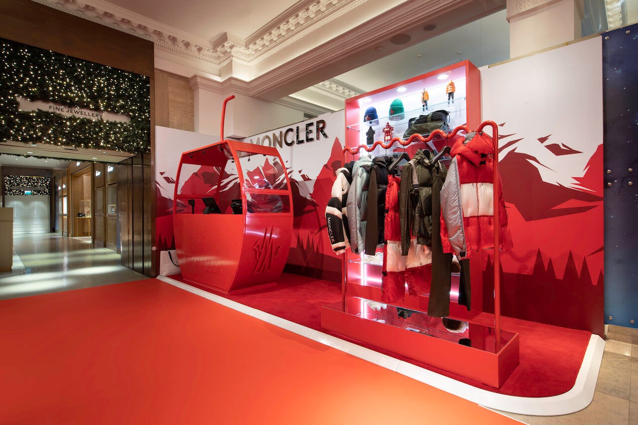 Graphics and installations for Moncler