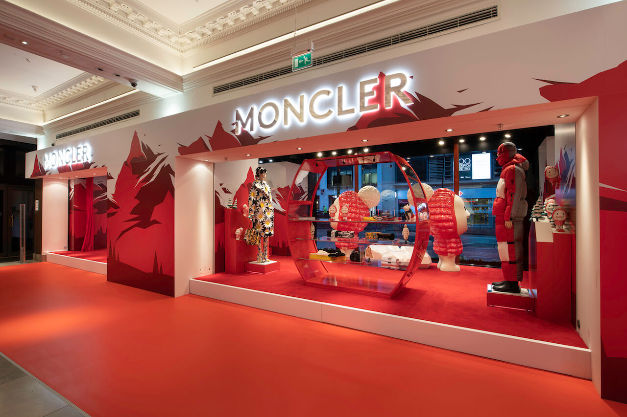 Immersive printed graphics for Moncler, by PressOn