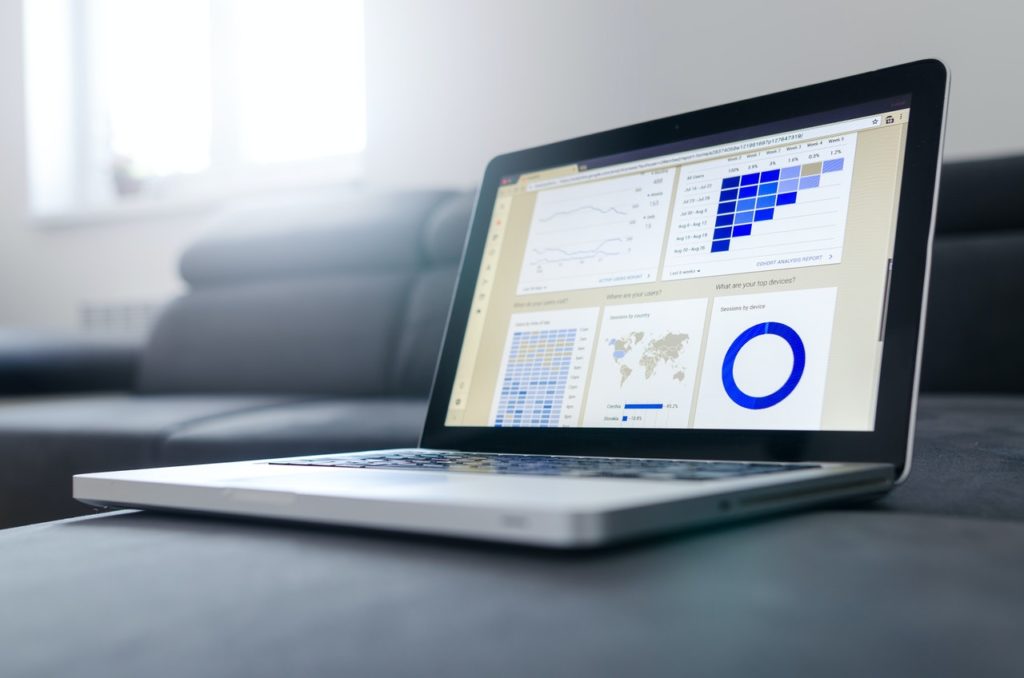 Digital marketing on computer