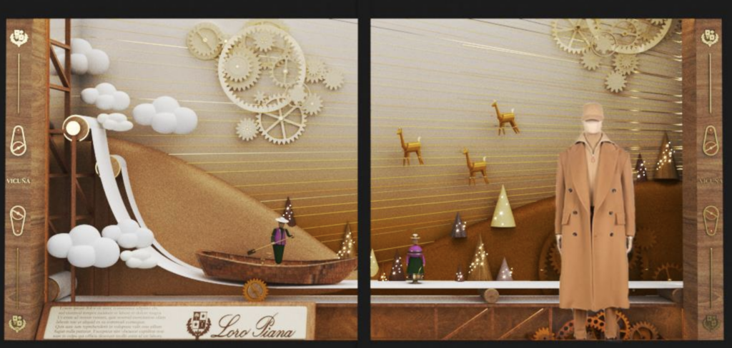Harrods Christmas window loro piana / presson